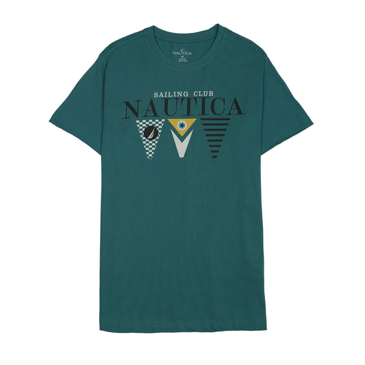 NAUTICA Lush Teal Effortless Fit Short Sleeve T-Shirt