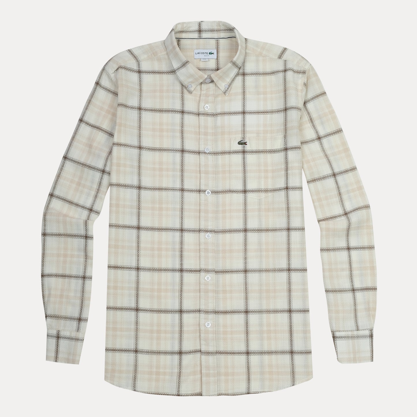Lacoste Classic Fit Plaid Button-Up Shirt