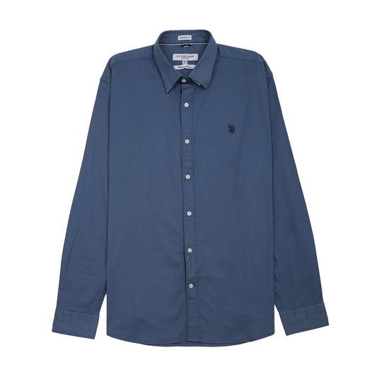 U.S. POLO ASSN. Prismatic Azure Tailored Fit Long Sleeve Shirt