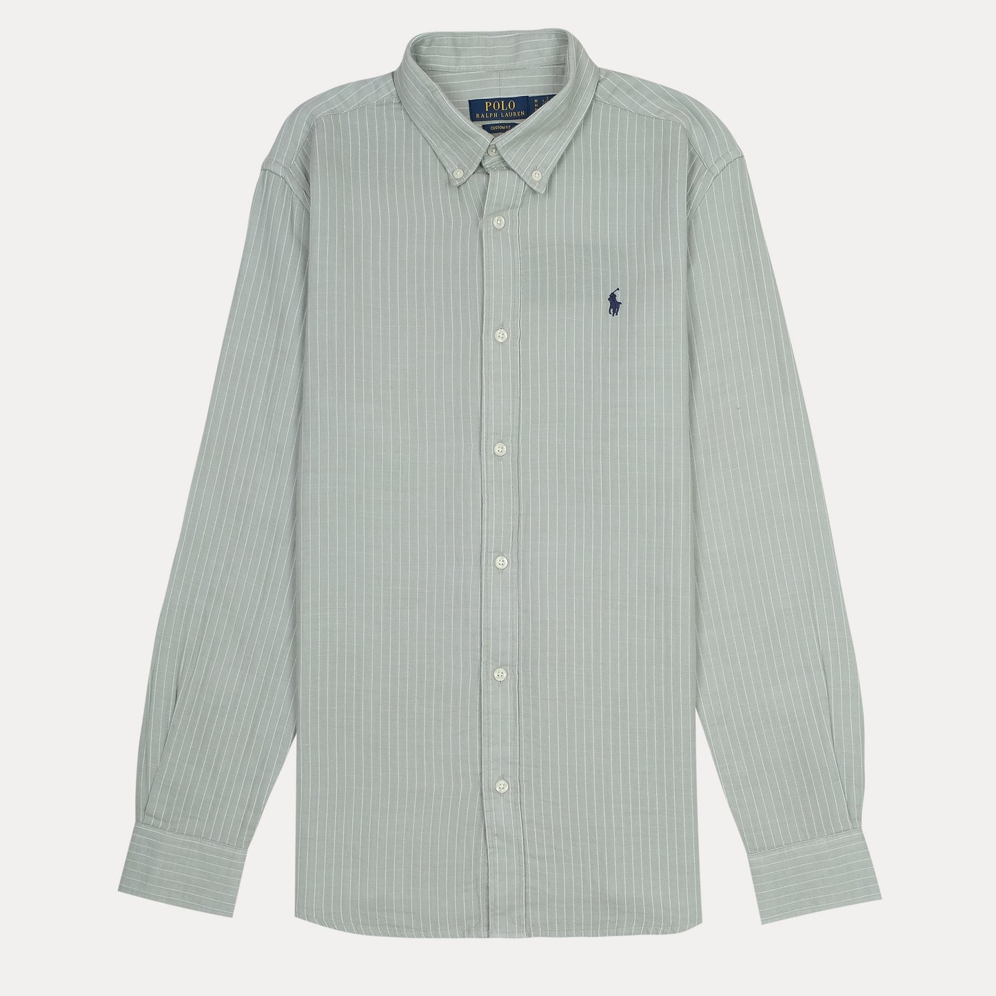 POLO RALPH LAUREN Mystic Fern Tailored Fit Long Sleeve Striped Shirt