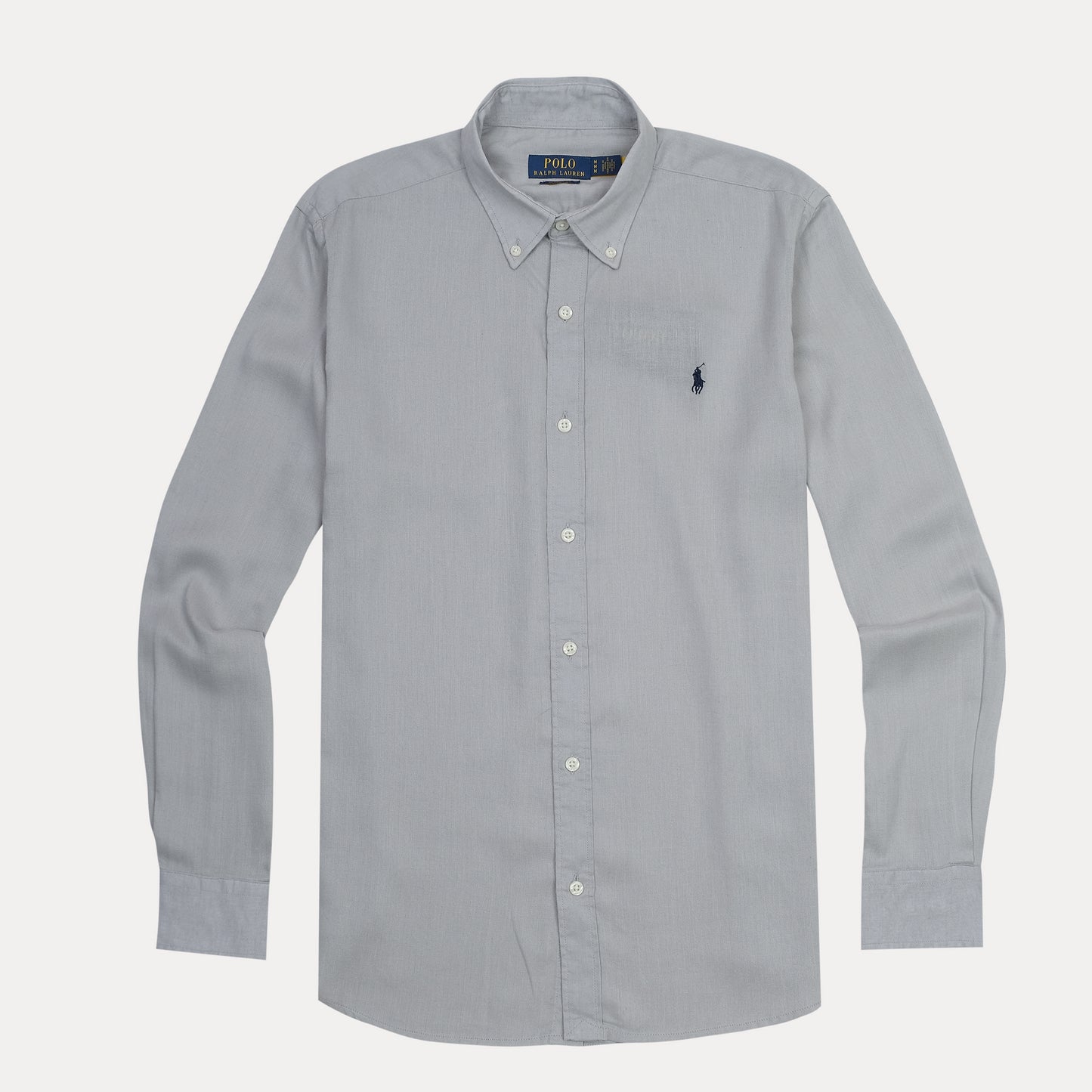 POLO RALPH LAUREN Misty Slate Tailored Fit Long Sleeve Button-Up Shirt