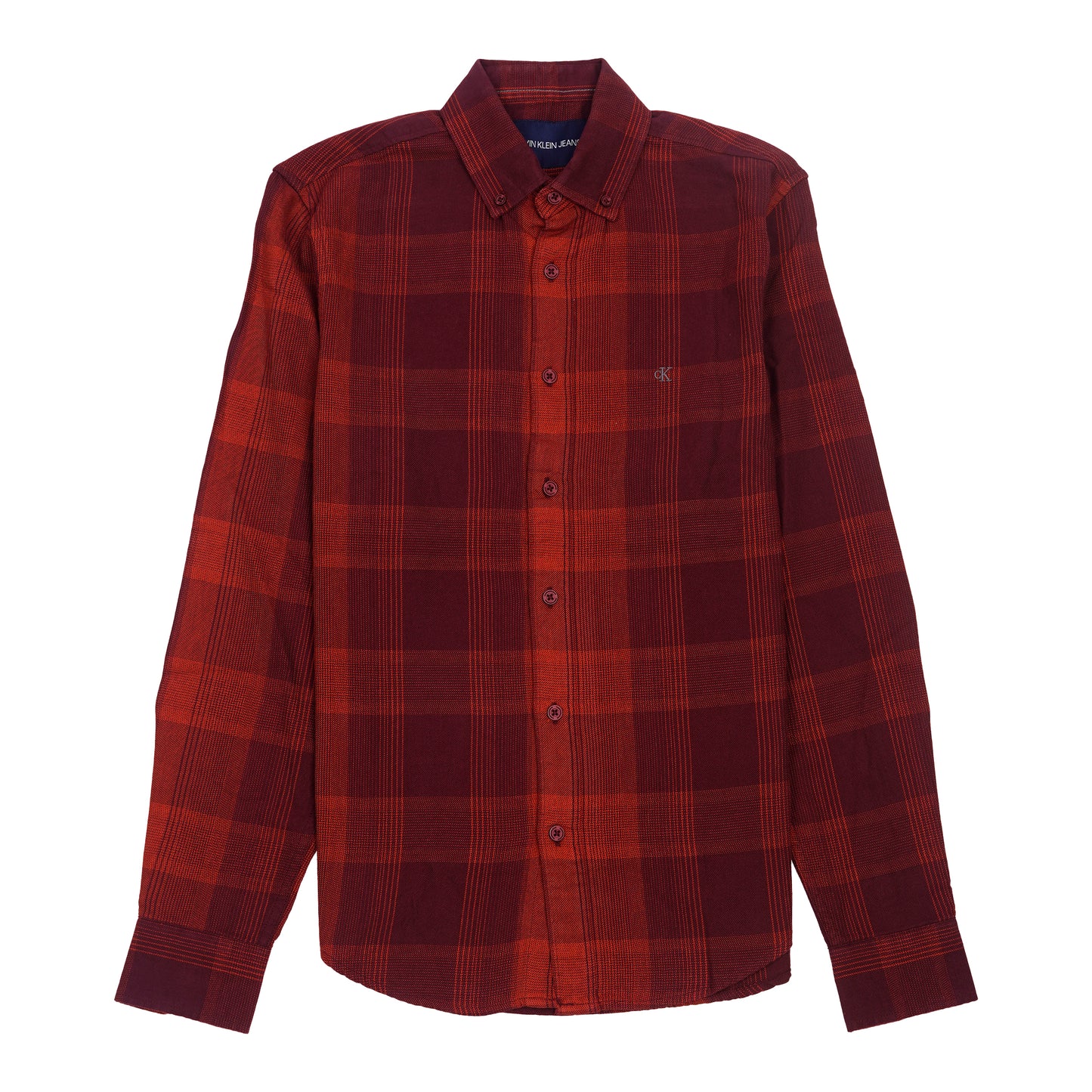 CALVIN KLEIN JEANS Ember Glow Tailored Fit Long Sleeve Flannel Shirt