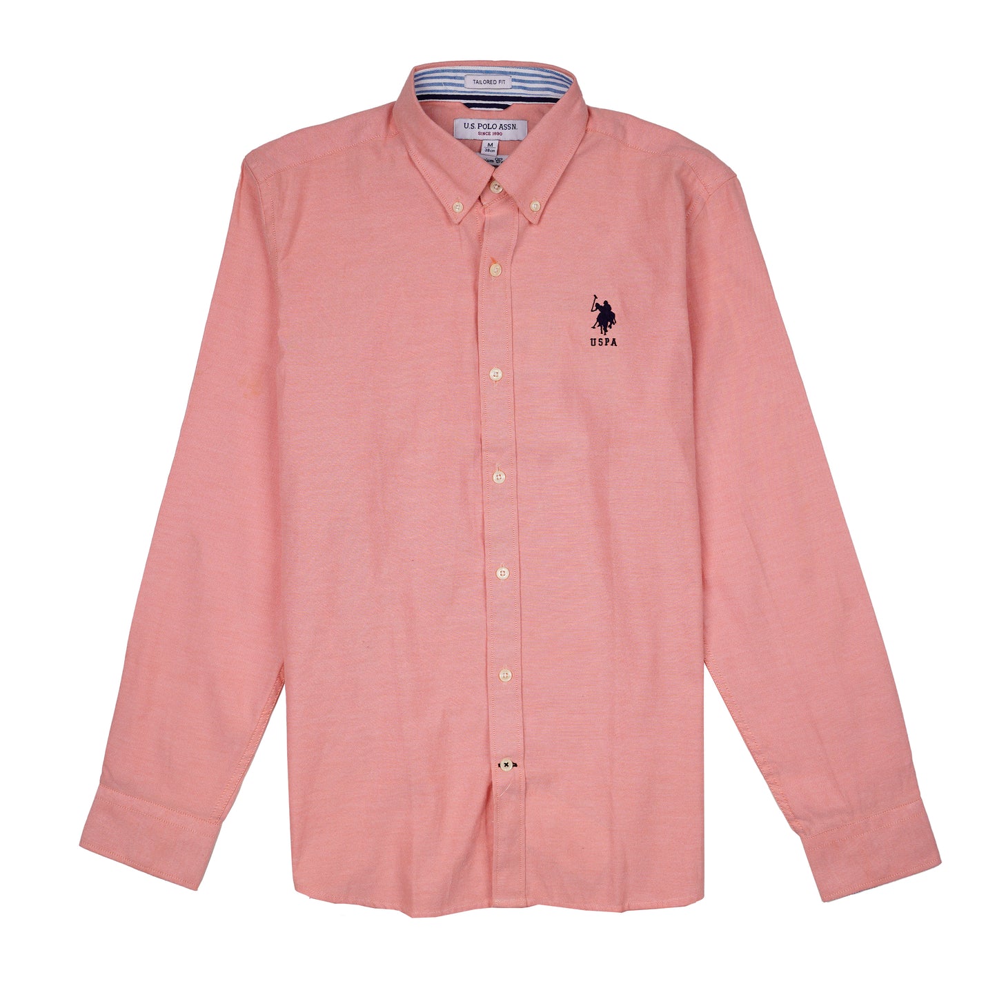 U.S. POLO ASSN. Seraphic Coral Tailored Fit Long Sleeve Button-Down Shirt
