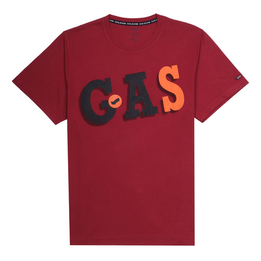 GAS Bold Red Graphic Letter T-Shirt