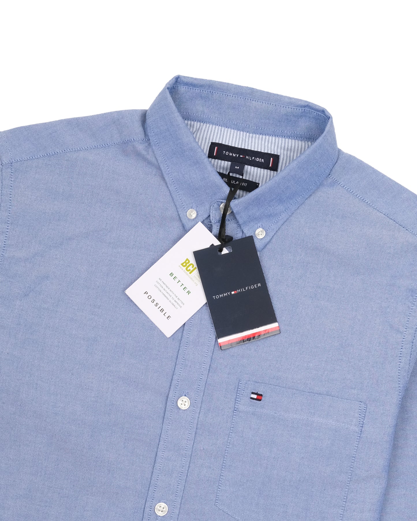 TOMMY HILFIGER Sky Blue Oxford Slim Fit Button-Down Shirt