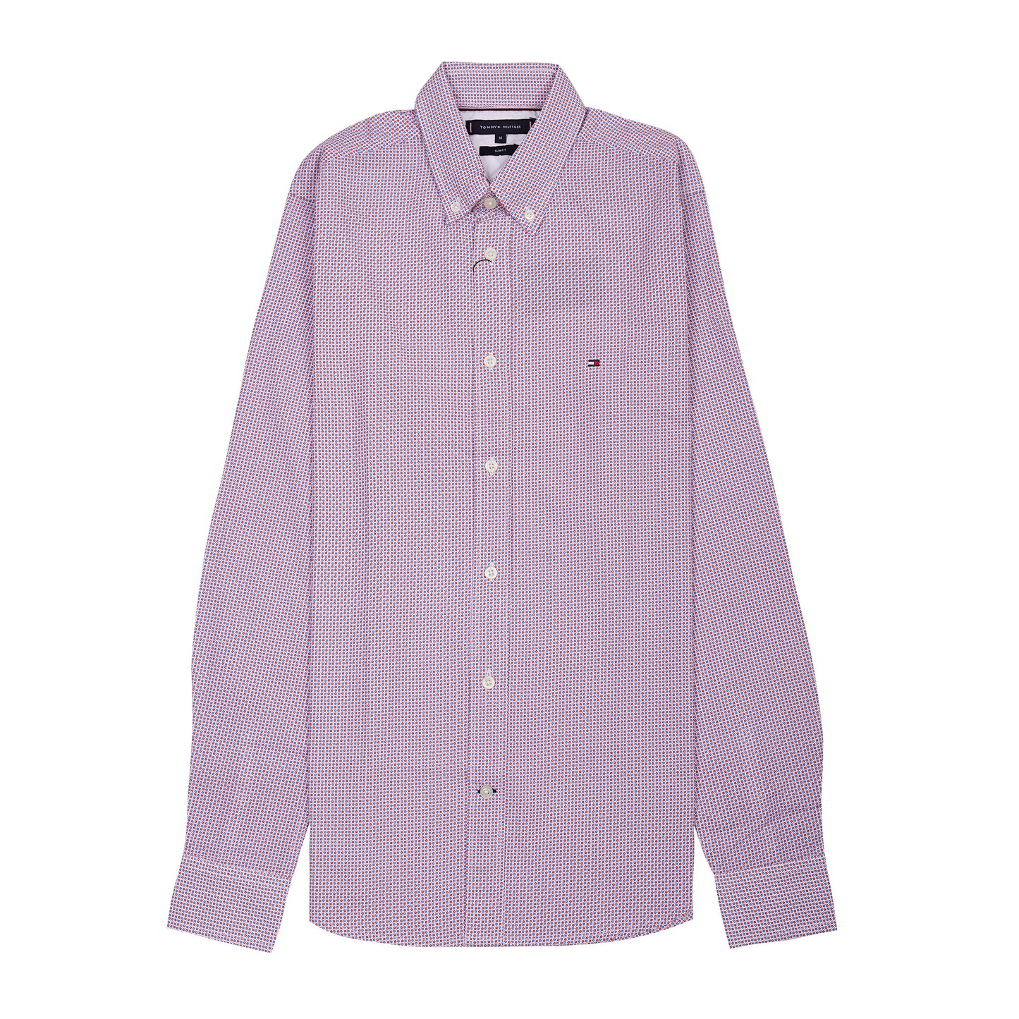 TOMMY HILFIGER Blush Plum Tailored Fit Long Sleeve Button-Up Shirt