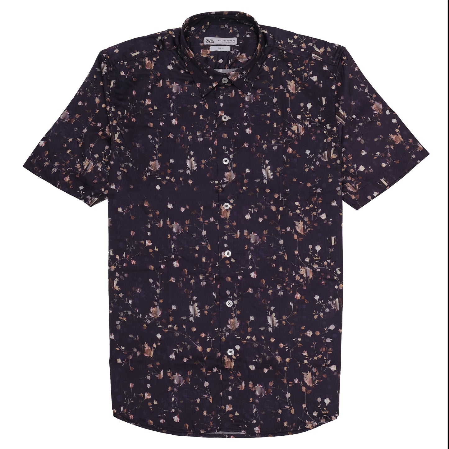 ZARA Floral Print Short Sleeve Casual Shirt
