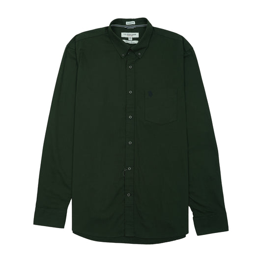 U.S. POLO ASSN. Prismatic Juniper Smoke Tailored Fit Long Sleeve Button-Up Shirt