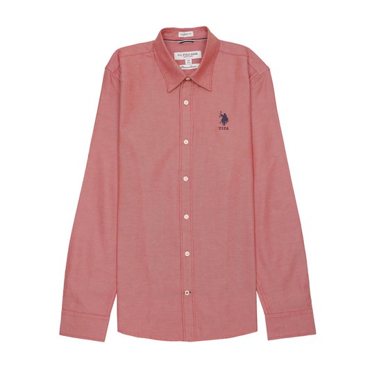 U.S. POLO ASSN. Whimsical Coral Tailored Fit Long Sleeve Shirt
