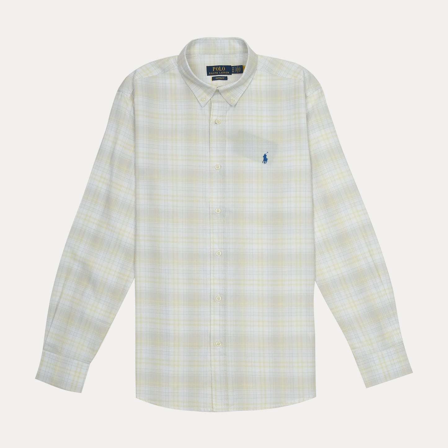 POLO RALPH LAUREN Luminous Citrus Tailored Fit Long Sleeve Check Shirt