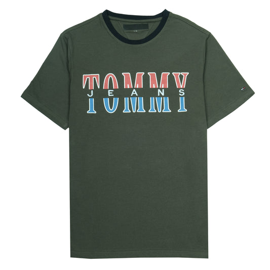 Tommy Jeans Military Green Graphic Logo T-Shirt