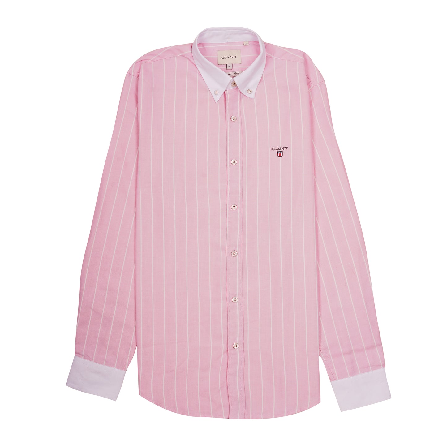 GANT Blush Petal Tailored Fit Long Sleeve Striped Shirt