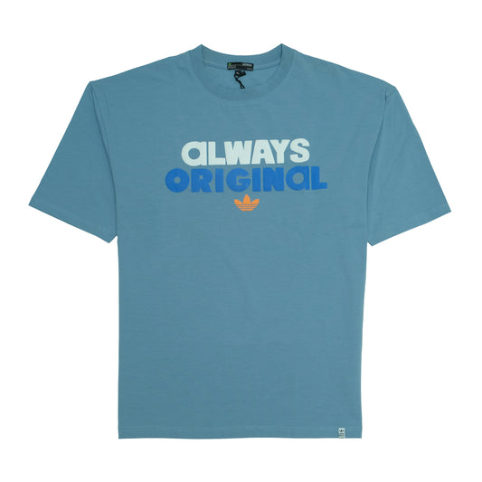 ADIDAS Always Original Blue Graphic Cotton T-Shirt