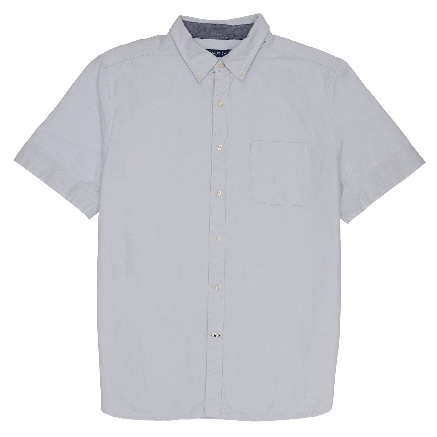 NAUTICA Light Blue Short Sleeve Classic Button-Up Shirt