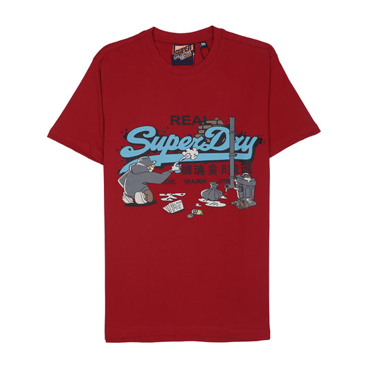 SUPERDRY Blazing Ember Luxe Fit Short Sleeve Tee
