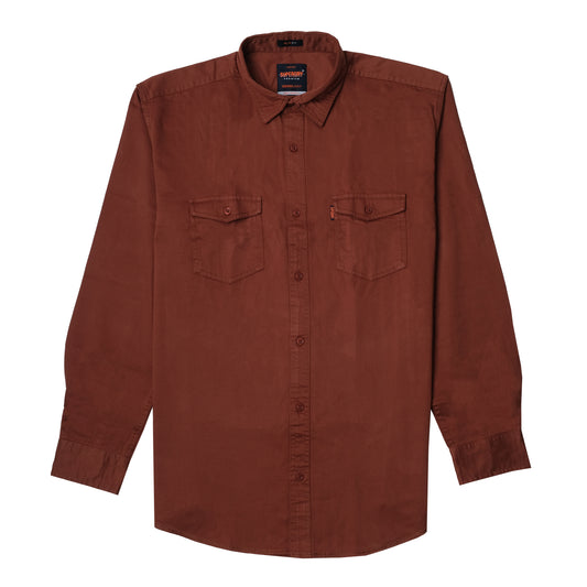SUPERDRY Ember Clay Classic Fit Utility Shirt
