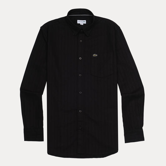 LACOSTE Midnight Onyx Slim Fit Long Sleeve Striped Shirt