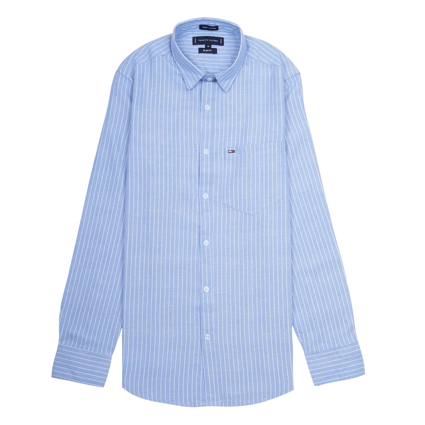 TOMMY HILFIGER Azure Sky Slim Fit Striped Button-Up Shirt
