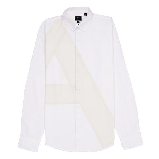 A|X Lucent Ivory Tailored Fit Long Sleeve Button-Up Shirt