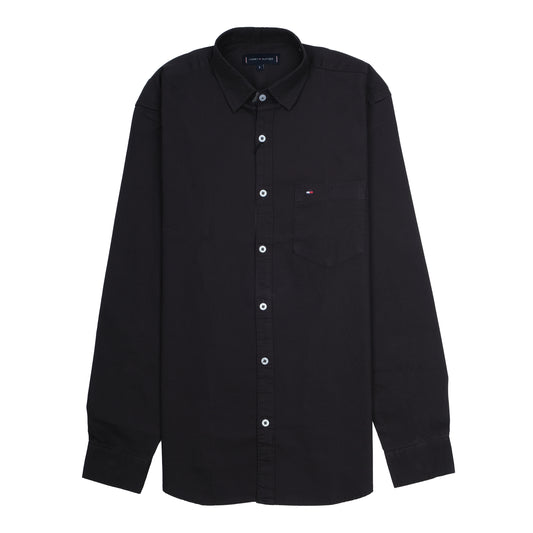 TOMMY HILFIGER Midnight Onyx Classic Fit Long Sleeve Button-Up Shirt