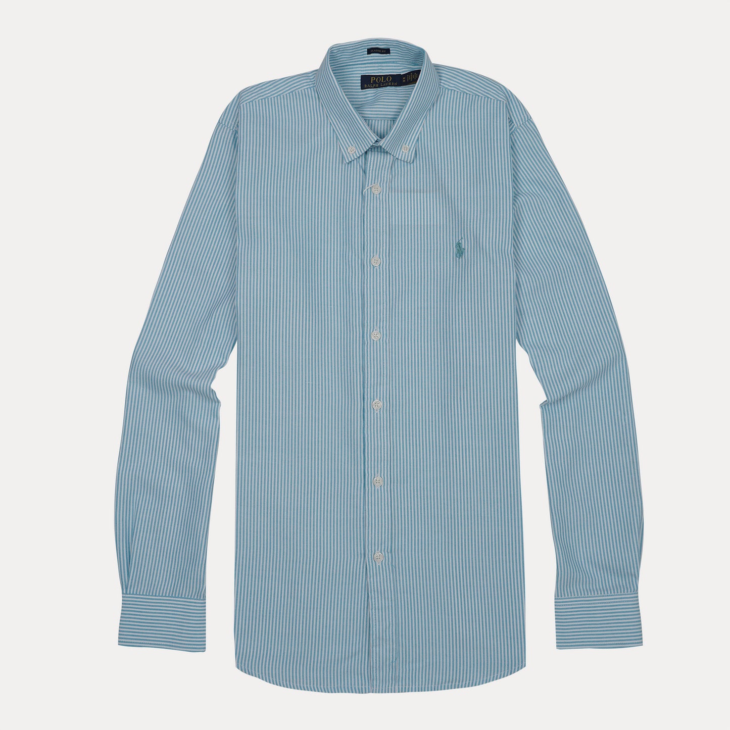 POLO RALPH LAUREN Tranquil Teal Tailored Fit Long Sleeve Button-Down Shirt