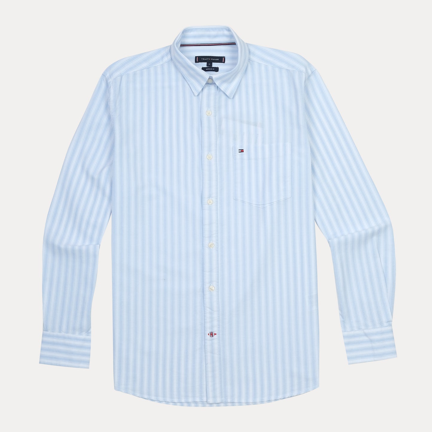 TOMMY HILFIGER Celestial Aqua Classic Fit Long Sleeve Button-Up Shirt