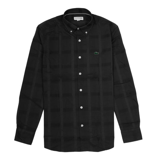 LACOSTE Midnight Shadow Slim Fit Long Sleeve Button-Up Shirt