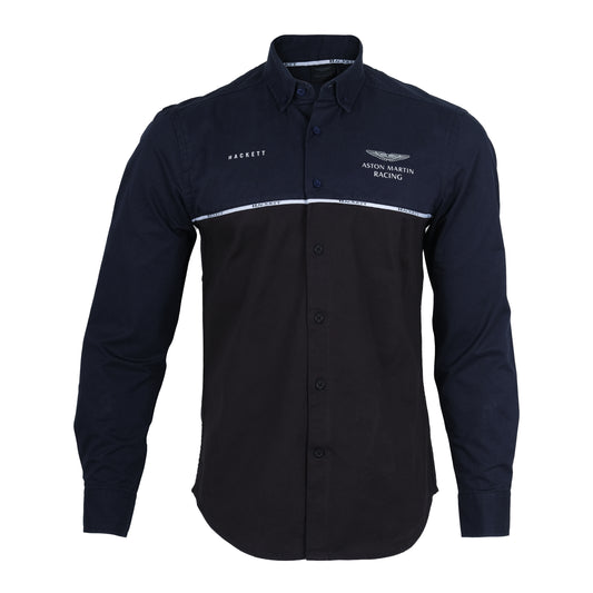 HACKETT Midnight Navy Classic Fit Long Sleeve Shirt