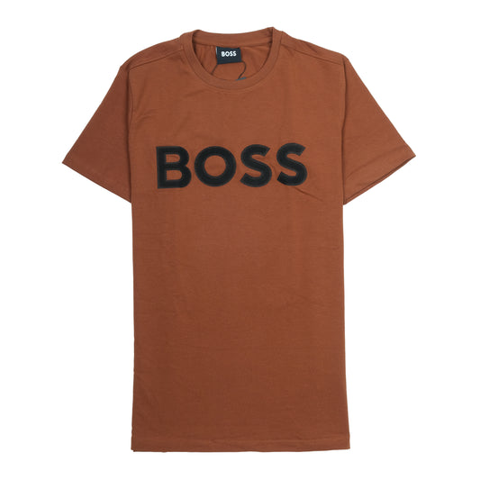 BOSS Classic Fit Rust Brown Logo T-Shirt