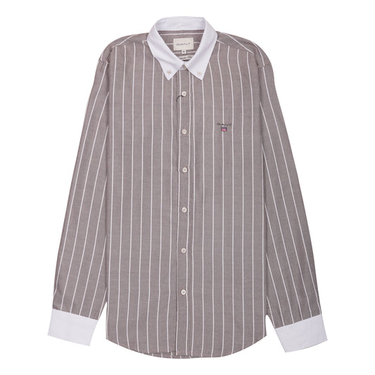 GANT Whispering Almond Tailored Fit Long Sleeve Button-Up Shirt