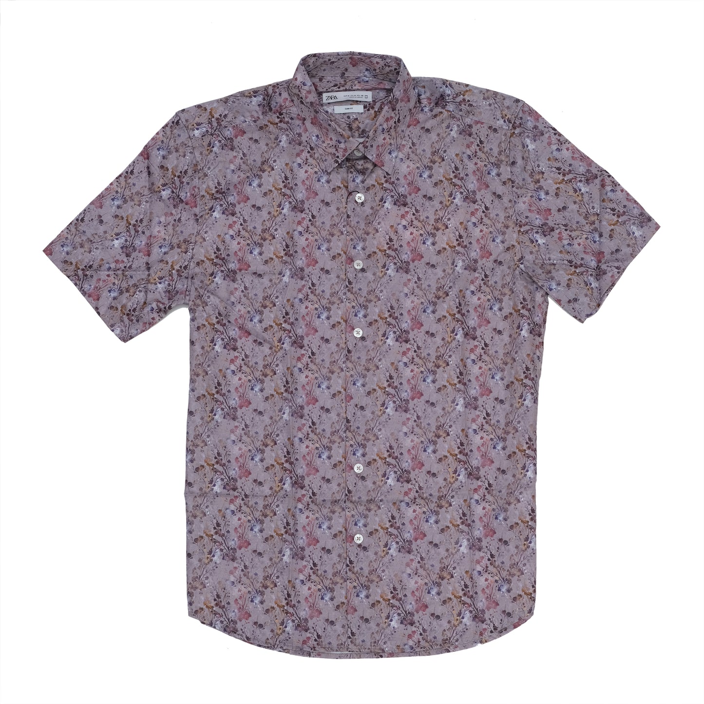ZARA Floral Print Short Sleeve Casual Shirt