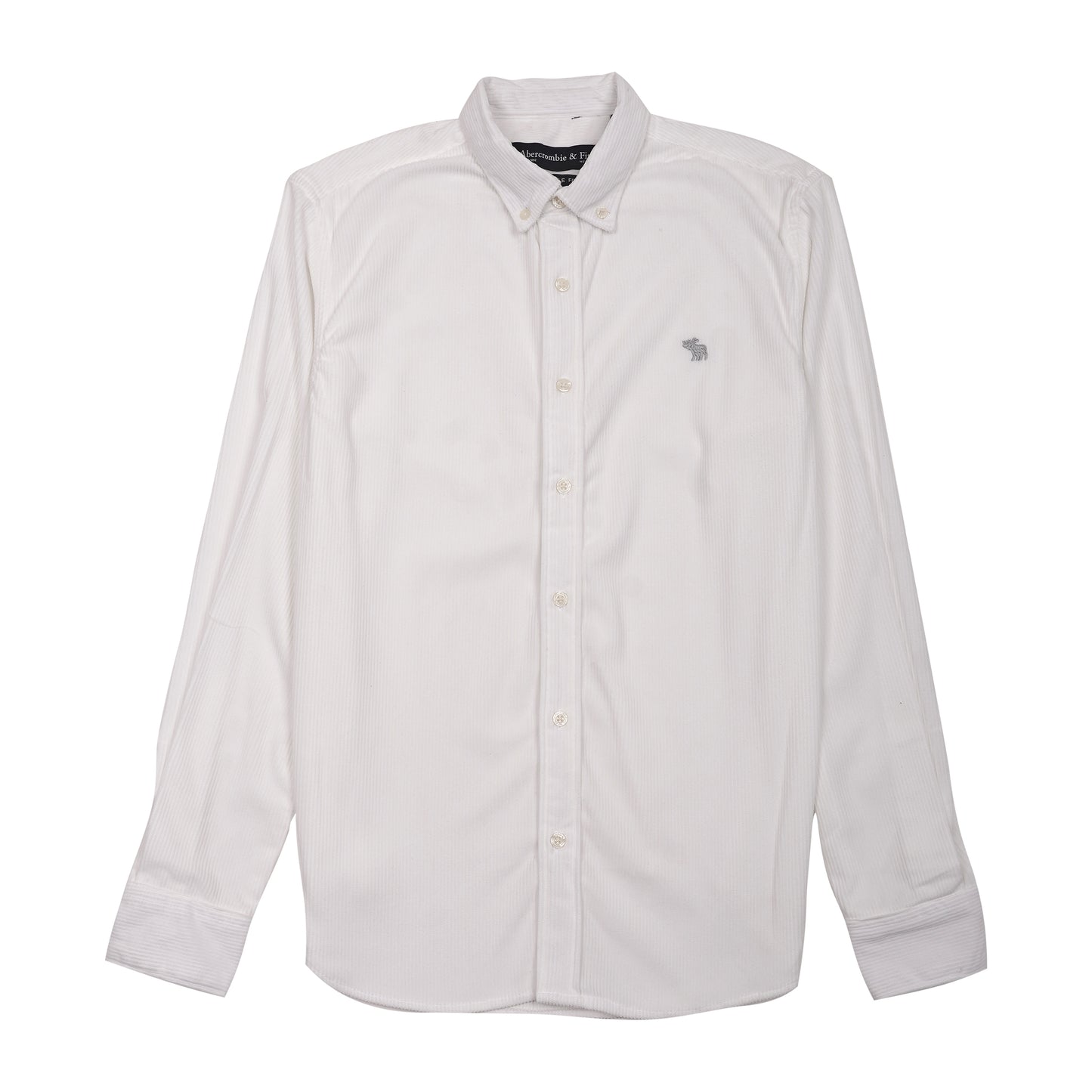 ABERCROMBIE & FITCH Pristine Ivory Tailored Fit Long Sleeve Shirt