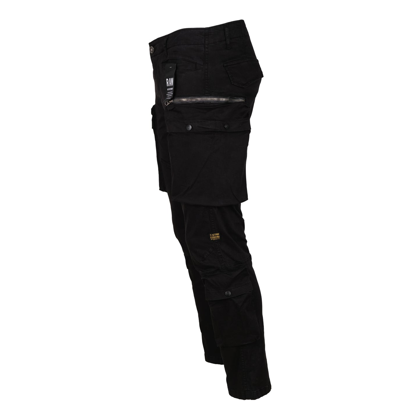 G-STAR RAW Black 3D Tapered Multi-Pocket Cargo Pants