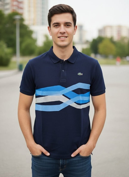 Lacoste Men's Graphic Stripe Polo Shirt