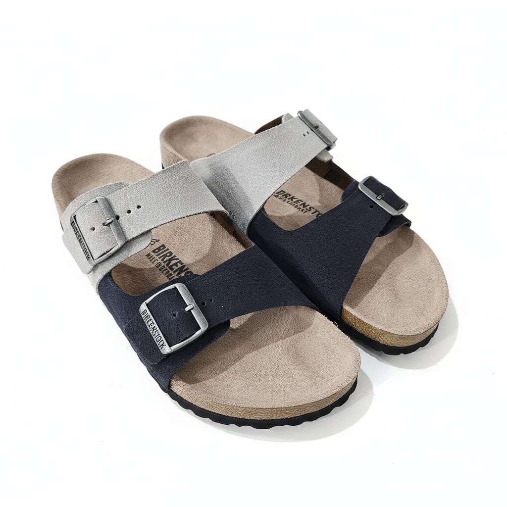 BIRKENSTOCK Dusk Sapphire Two-Tone Slide Sandals
