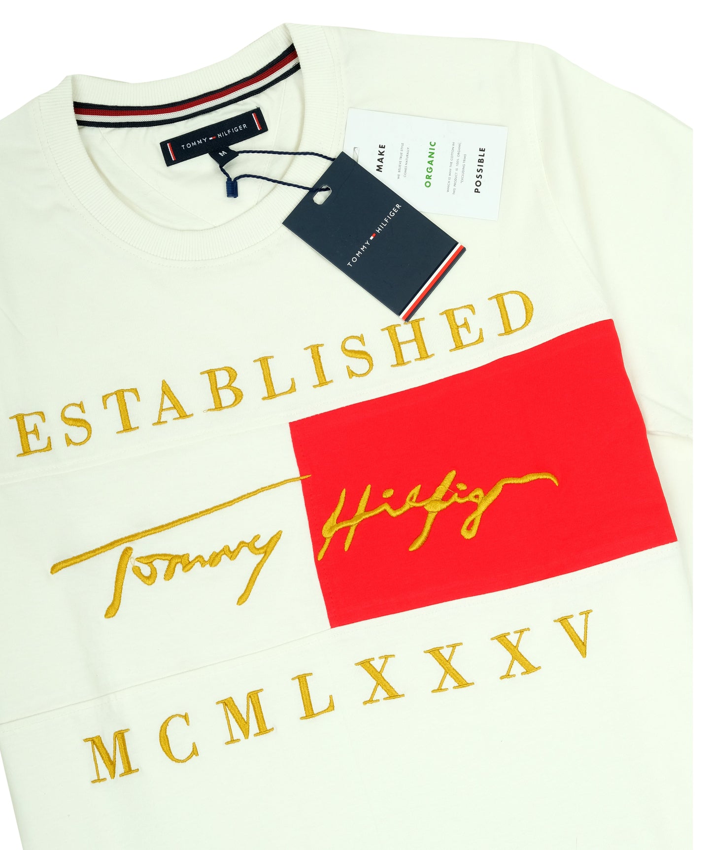 TOMMY HILFIGER White Red Established Signature Graphic T-shirt