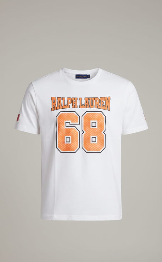 RALPH LAUREN Luminous Coral Relaxed Fit Short Sleeve Graphic Tee