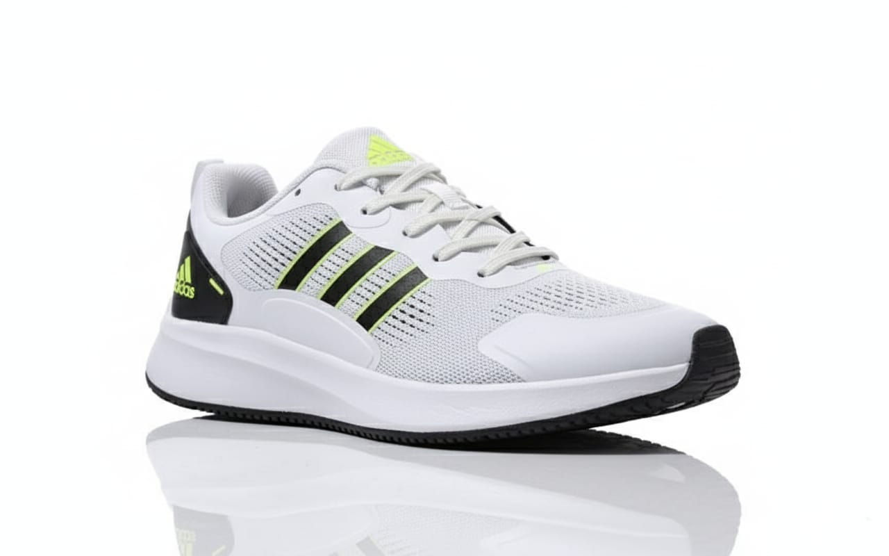 ADIDAS Luminous Chartreuse Sleek Fit Performance Running Shoes