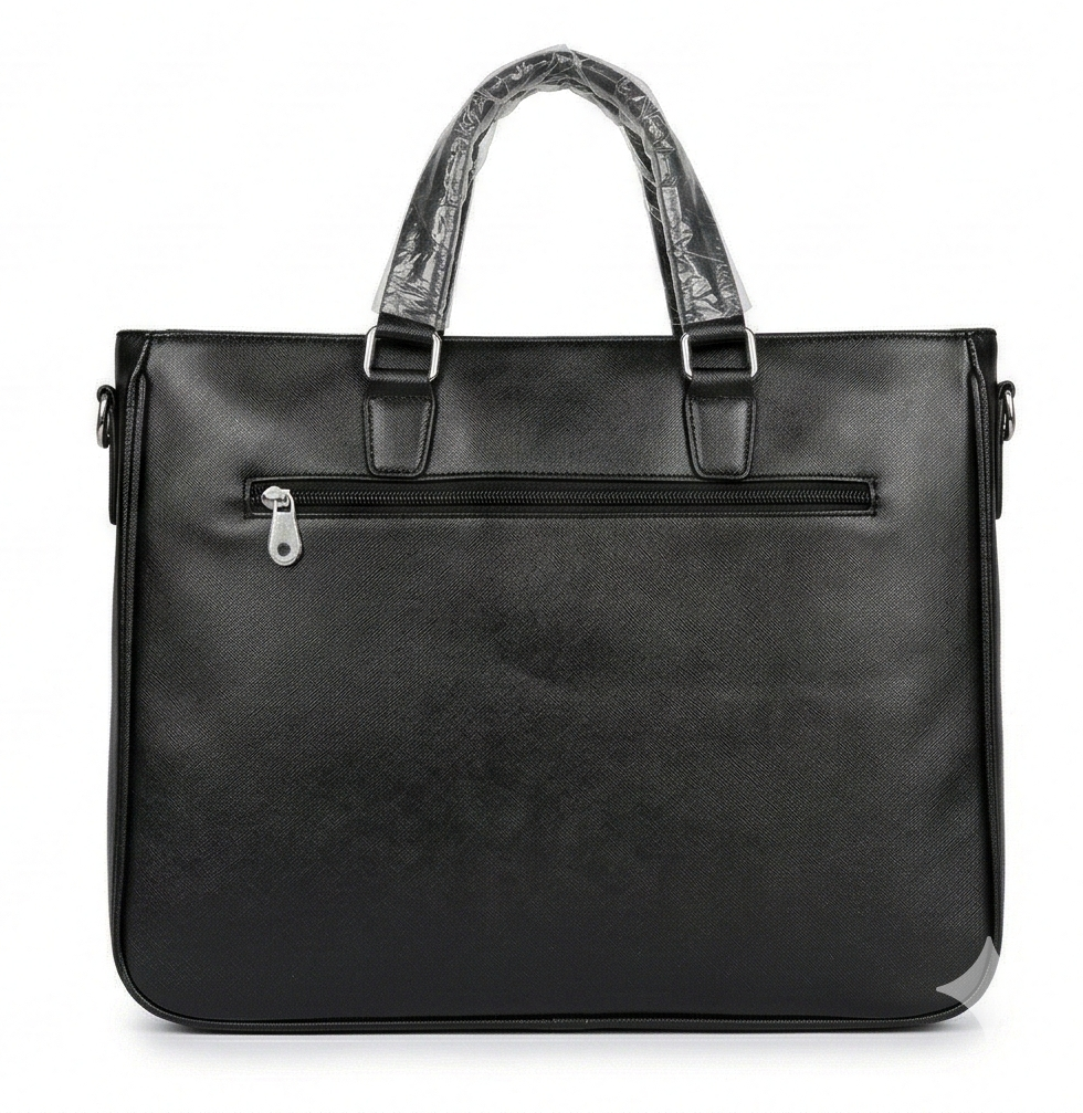 MONT BLANC Midnight Onyx Luxe Leather Briefcase