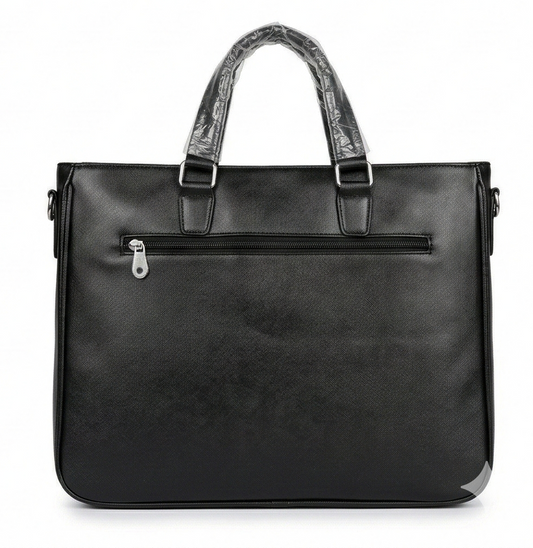 MONT BLANC Midnight Onyx Luxe Leather Briefcase
