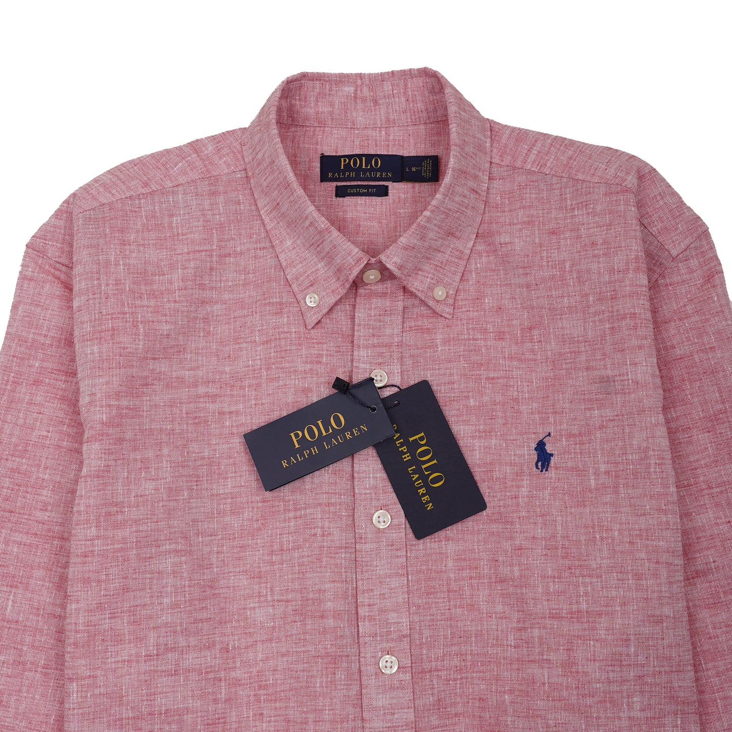 POLO RALPH LAUREN Prismatic Coral Classic Fit Long Sleeve Shirt