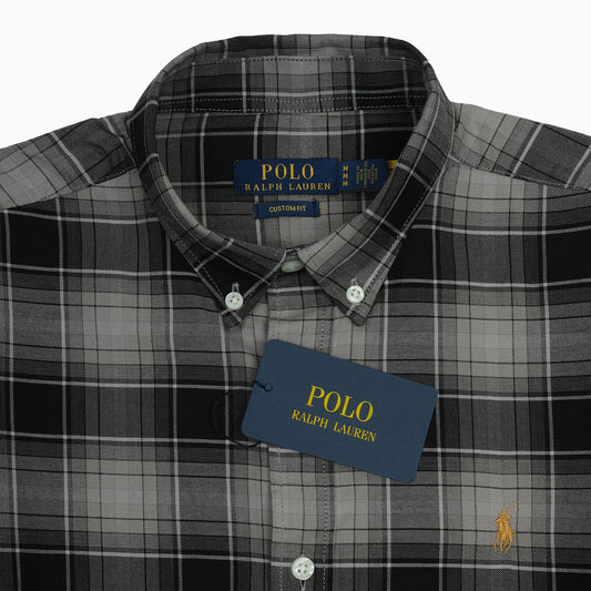 POLO RALPH LAUREN Obsidian Mist Custom Fit Long Sleeve Button-Up Shirt