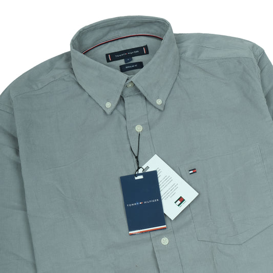 TOMMY HILFIGER Slate Grey Classic Fit Button-Down Shirt