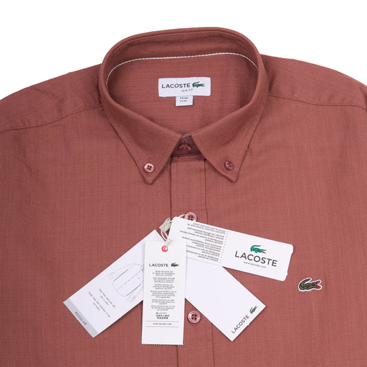LACOSTE Rustic Terra Classic Fit Long Sleeve Button-Up Shirt