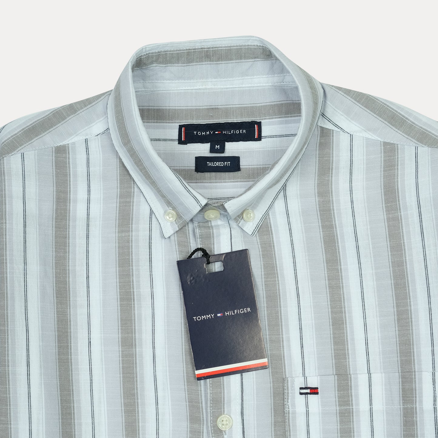 TOMMY HILFIGER Ethereal Pearl Tailored Fit Long Sleeve Button-Down Shirt