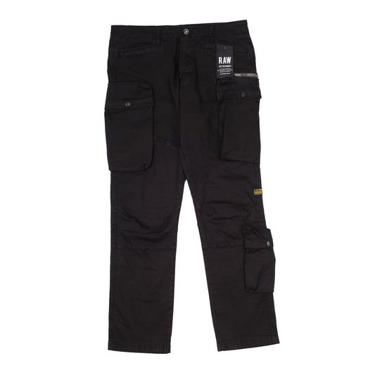 G-STAR RAW Black 3D Tapered Multi-Pocket Cargo Pants