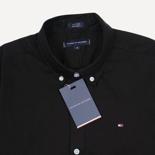 TOMMY HILFIGER Enigmatic Onyx Tailored Fit Long Sleeve Button-Down Shirt