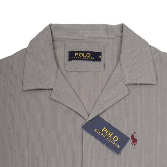 POLO RALPH LAUREN Misty Grey Striped Short Sleeve Shirt