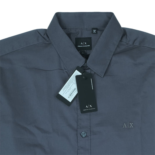 ARMANI EXCHANGE Charcoal Grey Classic Fit Long Sleeve Shirt
