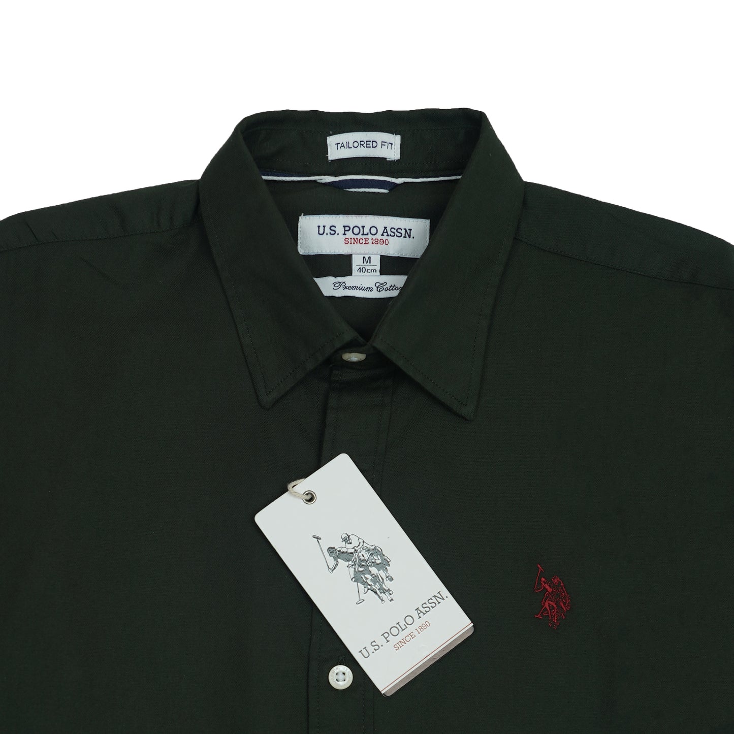 U.S. POLO ASSN. Seraphic Juniper Smoke Tailored Fit Long Sleeve Shirt